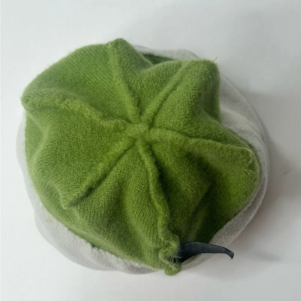 The North Face Beanie Child Infant Green Brown 100% Woolaine Thick‎ Warm Winter